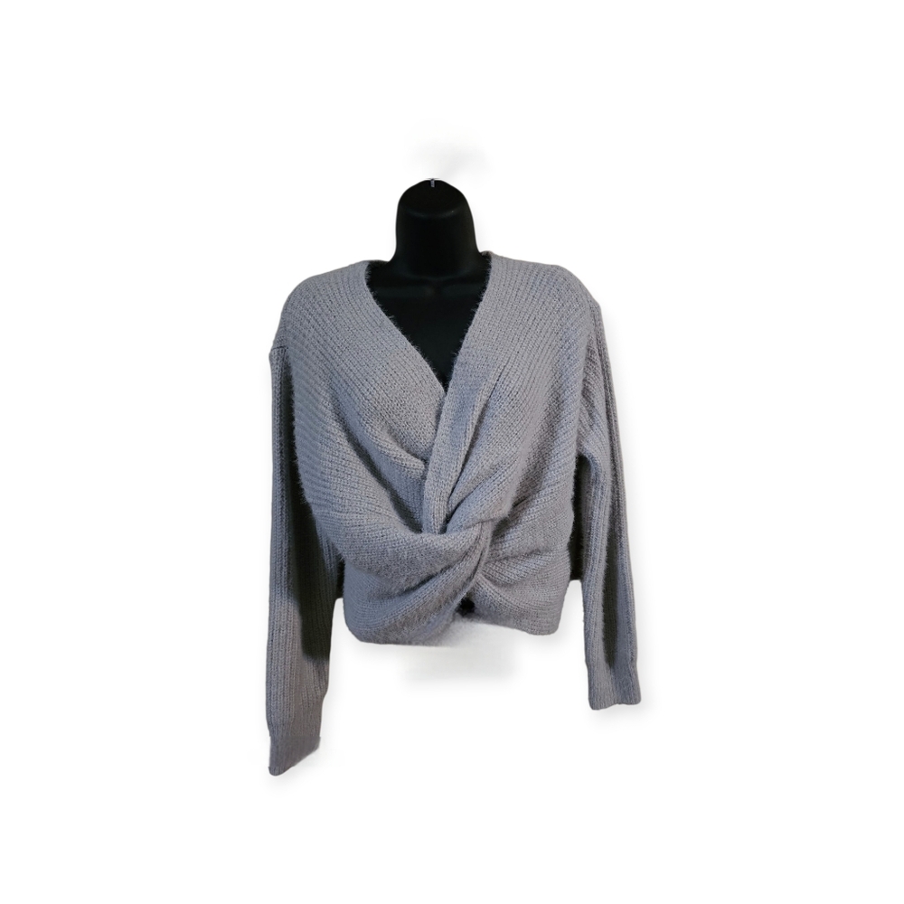Azalea Wang Gray Knit Sweater